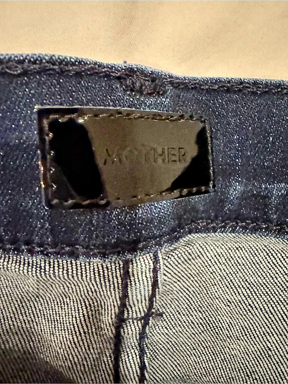 MOTHER The Mint Condition Wide Leg Jeans Blue Waist 29 - Picture 4 of 5